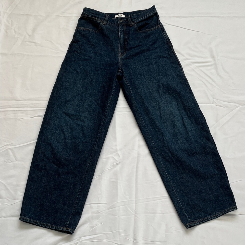 Uniqlo Women’s Dark Blue Relaxed Jeans